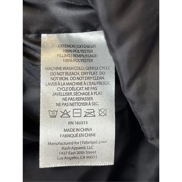 Socialite Quilted Puffer Full Zip Vest Size Small/Medium Black Lightweight NWT - Picture 8 of 8